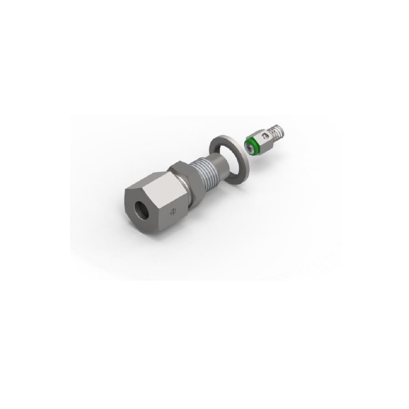PA100-150 Conexión de filtro G1/4’’ para tubo O8mm con válvula de retención (sin arandela)