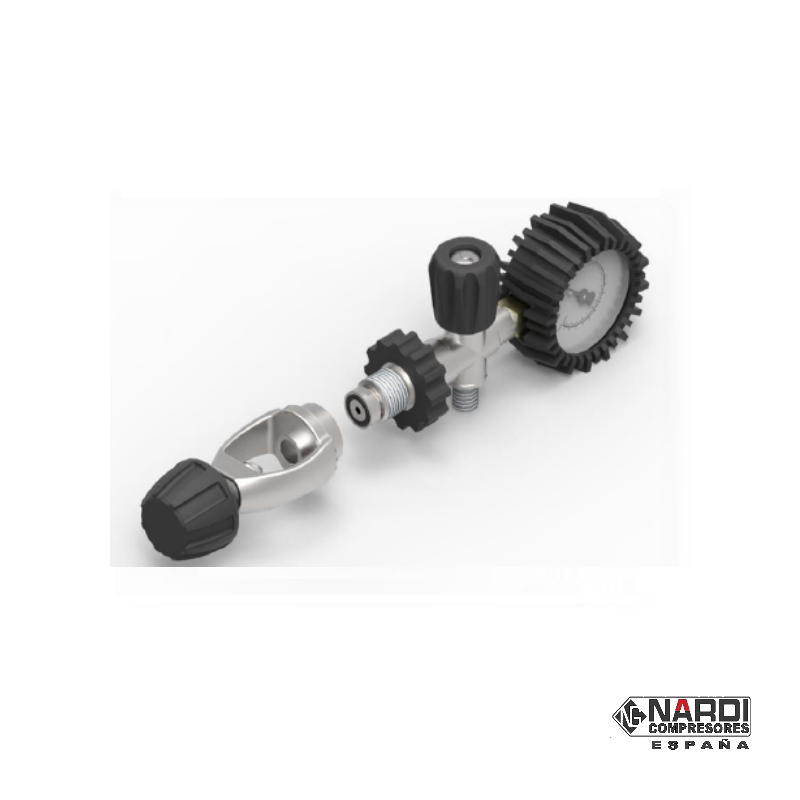 PA112-220 Hand wheel valve with manometer DIN 200 + INT 200 (YOKE)