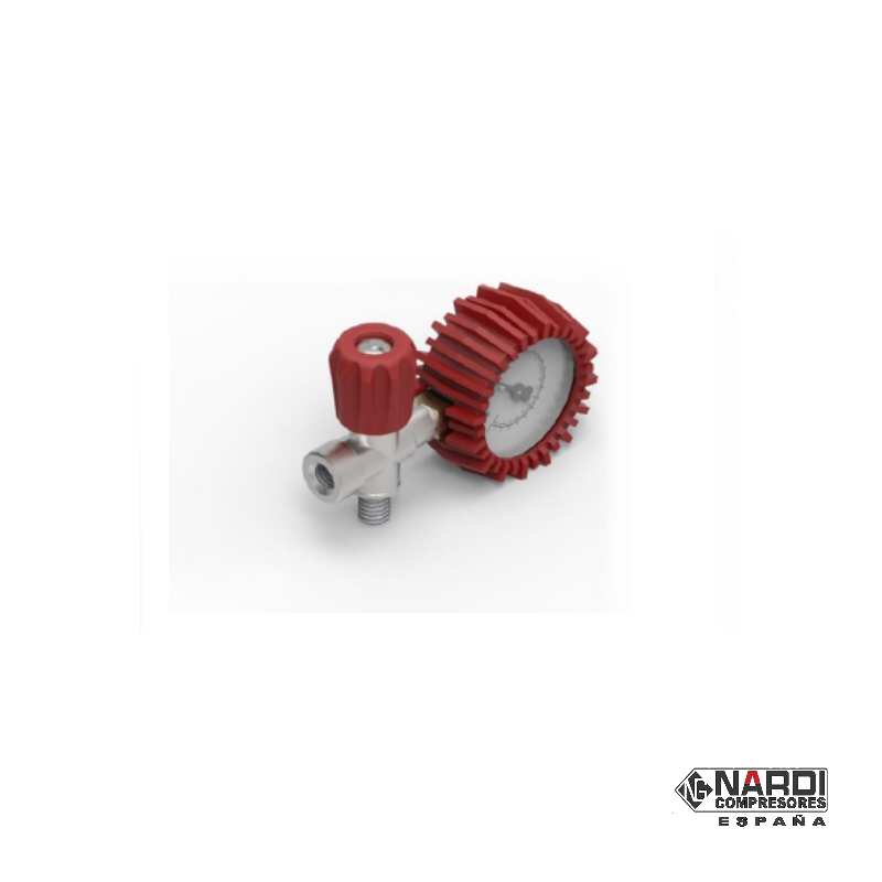 PA112-206 Hand wheel valve with manometer G1/4’’ (max 350 BAR)