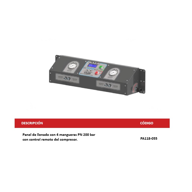 4 outlets PN 200 bar with compressor remote controller